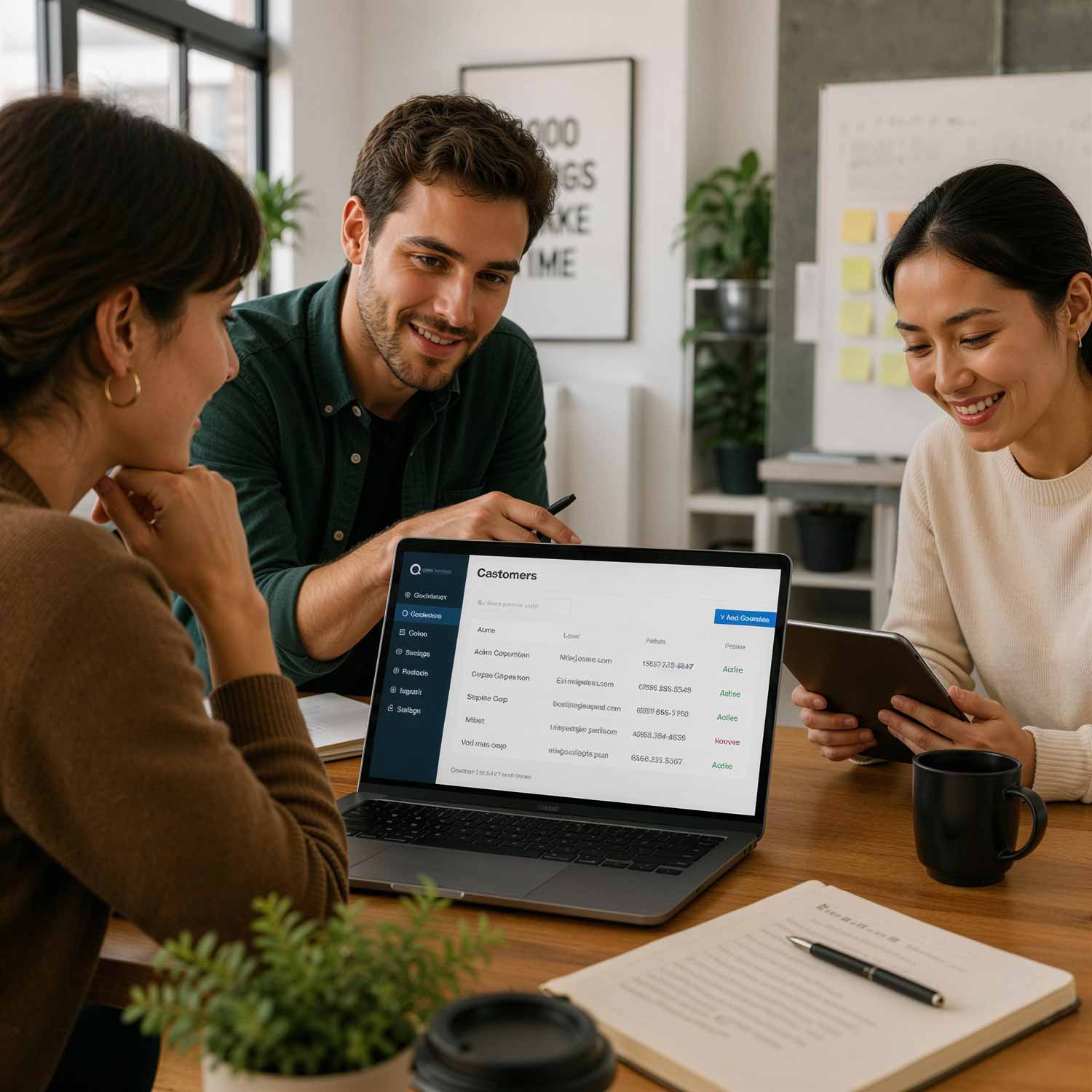 Business users with a database